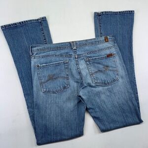 7 For All Mankind Rocker Jeans Size 31 Bootcut Flare Leg Low Rise Denim Y2k